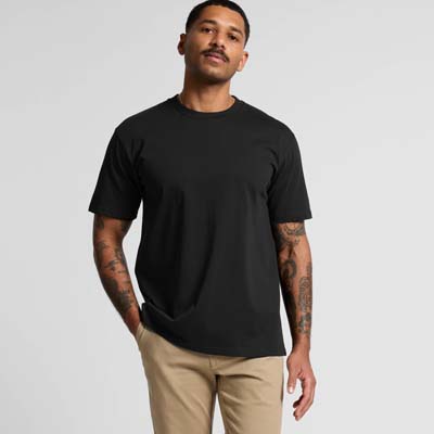 The AS Colour Classic Minus Tee is a heavyweight 220gsm cotton tee.  Relaxed fit.  8 colours.  S - 3xl.  Great branded short tees for your merch.