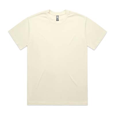 The AS Colour Heavy Tee is a heavyweight 280gsm cotton tee. Boxy, oversized fit with dropped shoulders. 16 colours. S - 3XL. Great branded heavy tees.