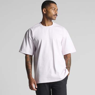 The AS Colour Heavy Tee is a heavyweight 280gsm cotton tee.  Boxy, oversized fit with dropped shoulders.  16 colours.  S - 3XL.  Great branded heavy tees.