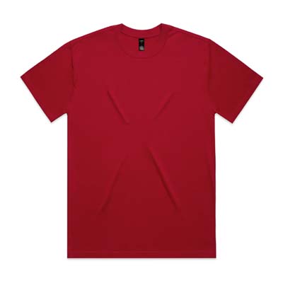 The AS Colour Heavy Tee is a heavyweight 280gsm cotton tee. Boxy, oversized fit with dropped shoulders. 16 colours. S - 3XL. Great branded heavy tees.