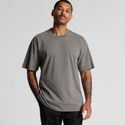 The AS Colour Heavy Faded Tee is a heavyweight 240gsm cotton tee.  On trend faded effect.  14 colours.  S - 3xl.