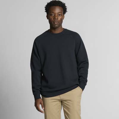 The AS Colour Supply Crew is a midweight entry level sweatshirt.  Raglan sleeves, ribbed cuffs.  S - 5XL.  Available in 11 colours ready to add your branding.