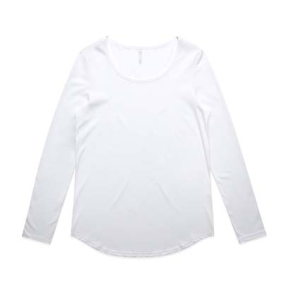 The AS Colour Womens Mali Long Sleeve Tee is a regular fit, 150gsm, 100% cotton long sleeve tee.  Black or White.  Great long sleeve option for your brand.