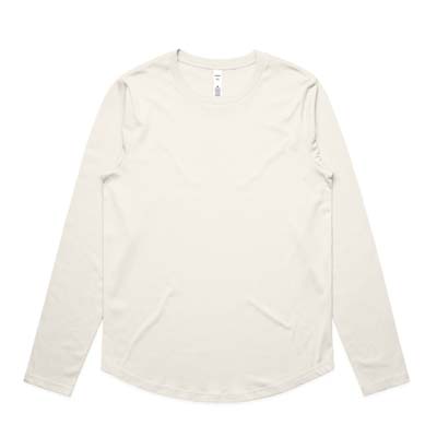 The AS Colour Maple Curve Long Sleeve tee is a midweight 180gsm cotton tee. 5 colours. XS - 2XL. Great branded long sleeve tees.