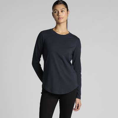 The AS Colour Maple Curve Long Sleeve tee is a midweight 180gsm cotton tee.  5 colours.  XS - 2XL.  Great branded long sleeve tees.