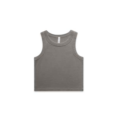 The AS Colour Womens Faded Organic Crop Tank is a slim fitting, heavyweight 330gsm cotton singlet.  2 colours.  XS - 2XL.  Great branded rib singlets.