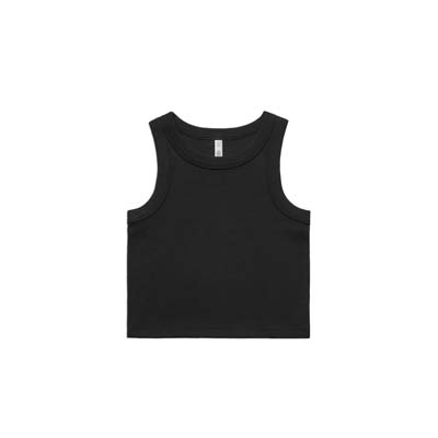 The AS Colour Womens Organic Rib Crop Tank is a heavyweight, 330gsm 95% cotton singlet.  11 colours.  XS - XL.  Great option for branded crop singlets from AS Colour.