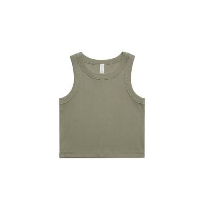 The AS Colour Womens Organic Rib Crop Tank is a heavyweight, 330gsm 95% cotton singlet.  11 colours.  XS - XL.  Great option for branded crop singlets from AS Colour.