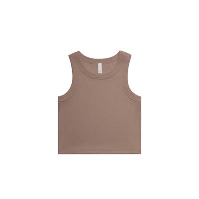 The AS Colour Womens Organic Rib Crop Tank is a heavyweight, 330gsm 95% cotton singlet.  11 colours.  XS - XL.  Great option for branded crop singlets from AS Colour.