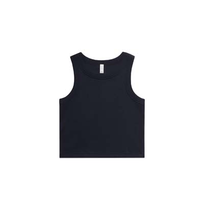 The AS Colour Womens Organic Rib Crop Tank is a heavyweight, 330gsm 95% cotton singlet.  11 colours.  XS - XL.  Great option for branded crop singlets from AS Colour.