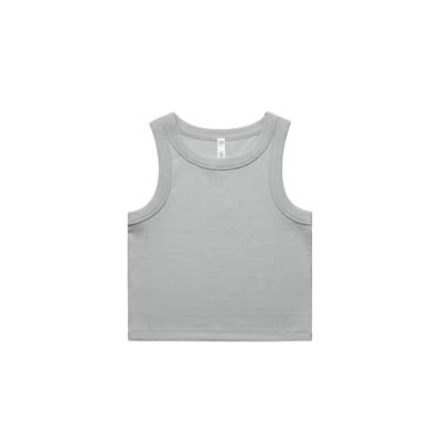 The AS Colour Womens Organic Rib Crop Tank is a heavyweight, 330gsm 95% cotton singlet.  11 colours.  XS - XL.  Great option for branded crop singlets from AS Colour.
