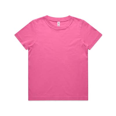 The AS Colour Staple Youth Tee is a 180GSM, 100% cotton kids tee. Available in 23 colours. Sizes 8 - 16. Great branded screen printed tees in range of colours.