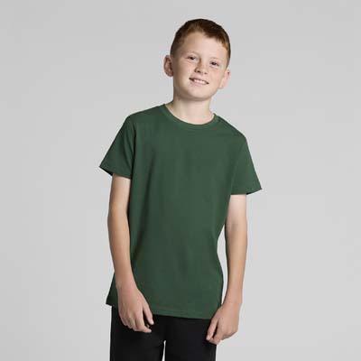 The AS Colour Staple Youth Tee is a 180GSM, 100% cotton kids tee.  Available in 23 colours.  Sizes 8 - 16.  Great branded screen printed tees in range of colours.