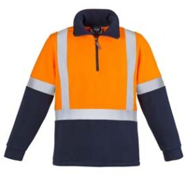 The Syzmik Hi Vis Fleece Jumper - Shoulder Taped is a 100% polyester anti-pill fleece.  390gsm.  2 colours.  Great branded hi vis workwear for your team.