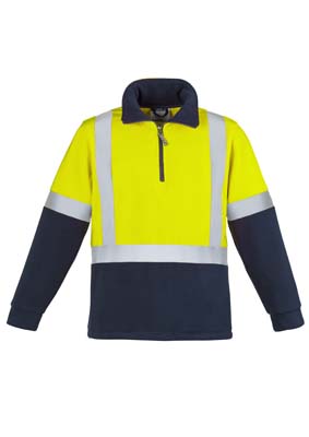 The Syzmik Hi Vis Fleece Jumper - Shoulder Taped is a 100% polyester anti-pill fleece.  390gsm.  2 colours.  Great branded hi vis workwear for your team.