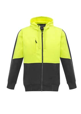 The Syzmik Unisex Hi Vis Full Zip Hoodie is made from 100% Polyester. 320gsm. Garment complies with Standards for Hi Visibility Safety Garments. 6 colours. This style replaces ZT480.