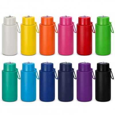 The TRENDS Aura Vacuum Bottle 1litre is a lightweight, durable, double wall stainless steel bottle.  12 colours.  Full bottle print available & engraving.