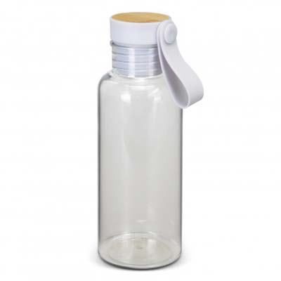 The TRENDS Onslow RPET Bottle is a lightweight, BPA free recycled PET plastic, 600ml bottle. Silicone carry strap. 2 colours. Multi colour print options.