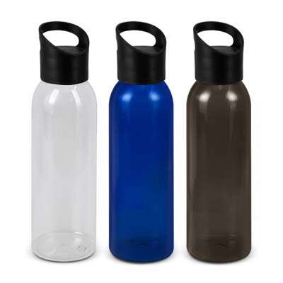 The TRENDS Sydney RPET Bottle is a lightweight 650ml water bottle. BPA free recycled PET plastic.  3 colours.  Multi colour branding options available.