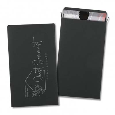The TRENDS Hazel Chocolate Gift Box offers a stylish way to customise chocolate blocks for branded gifts.  Black.  1 colour print available.   