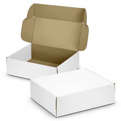 The TRENDS Die Cut Box is a professional custom gift box made with 3mm e-flute corrugated cardboard.  Full colour branding available.  
