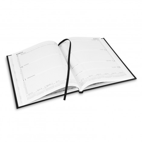 The Collins A5 Weekly Diary is always a firm favourite. Textured hard cover, week to view format. Multiple branding options available including foil printing.