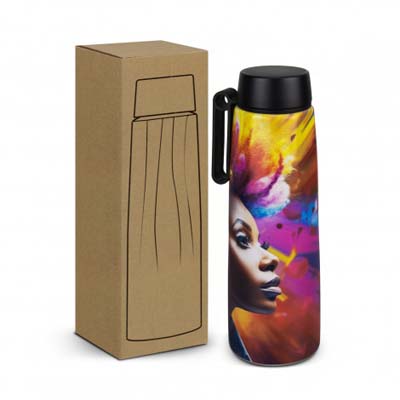 The SPICE Calypso Bottle 500ml is 100% carbon neutral - made from recycle stainless steel with sleek painted finish.  Full colour branding.