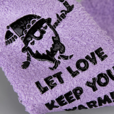 The TRENDS Fluffy Grip Socks are socks with non-slip grips on the sole.  Grips can be customised.  Indent only - 30 working day lead time.