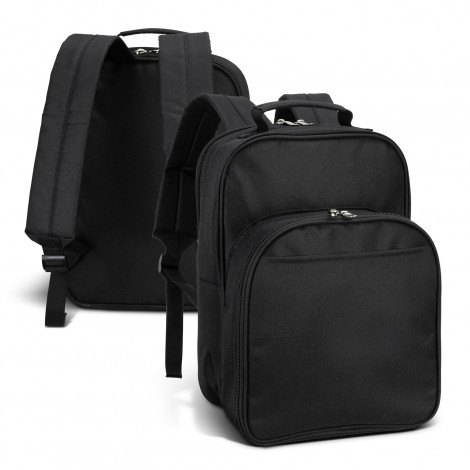 The Trends Montague Picnic Backpack is a practical 2 person picnic backpack.  600D Polyester.  Insulated compartment.  In Black.  Multiple branding options.
