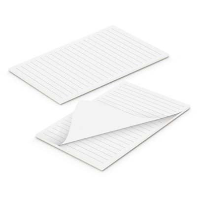 The Office Note pad is a very affordable 90 x 160mm note pad.  25 leaves of 70gsm paper with lines on one side.  This item cannot be branded.